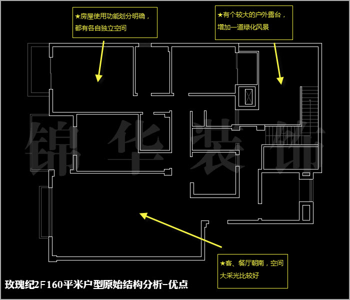 融僑中央花園玫瑰紀(jì)二樓160平米 戶型