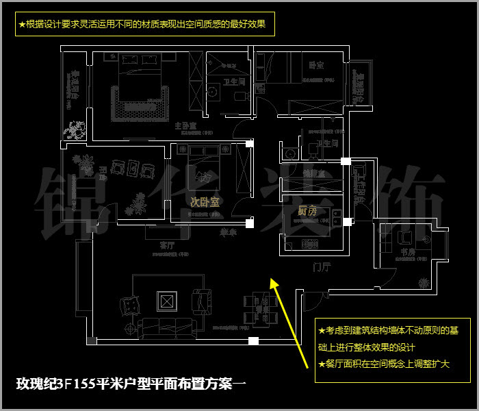 融僑中央花園玫瑰紀三樓155平米 戶型